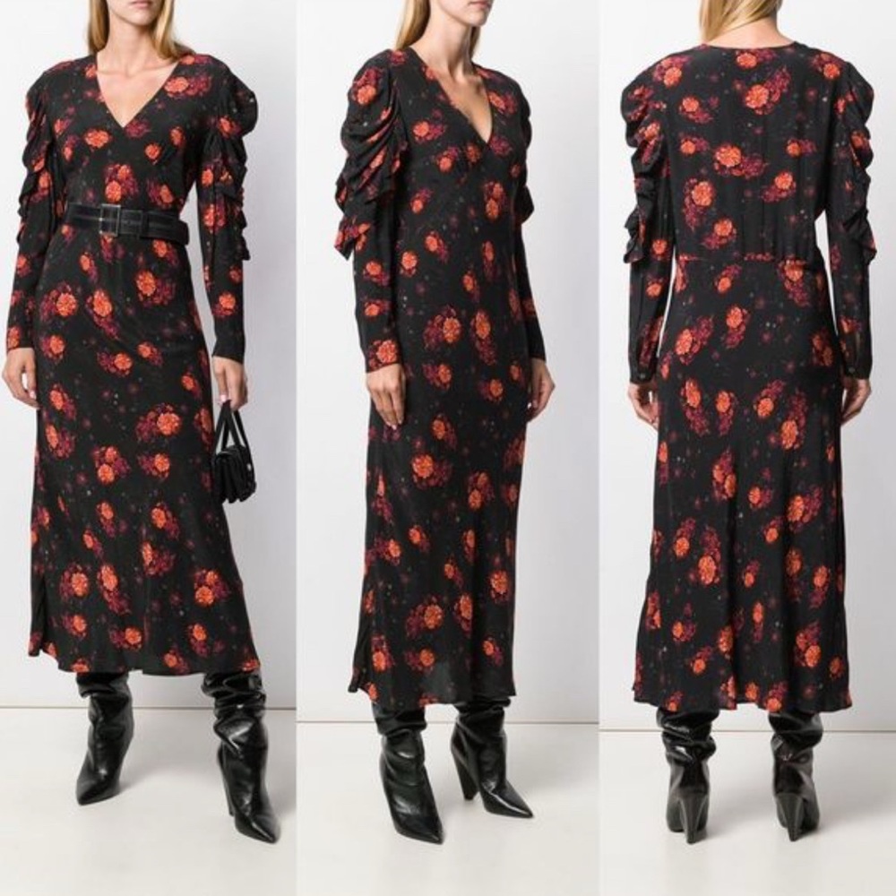 IRO Louve Long Floral Dress - Winter 2019 collection, worn twice! Size 34 (XS)